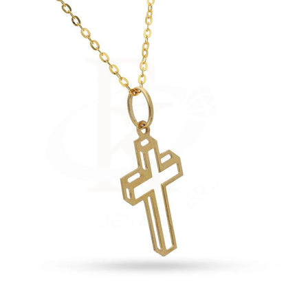 Gold Necklace (Chain With Cross Pendant) 18Kt - Fkjnkl1227 Necklaces