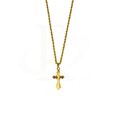 Gold Necklace (Chain With Cross Pendant) 18Kt - Fkjnkl1647 Necklaces