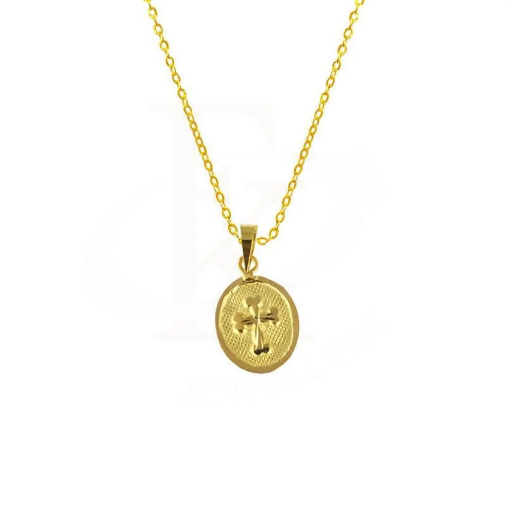 Gold Necklace (Chain With Cross Pendant) 18Kt - Fkjnkl1650 Necklaces