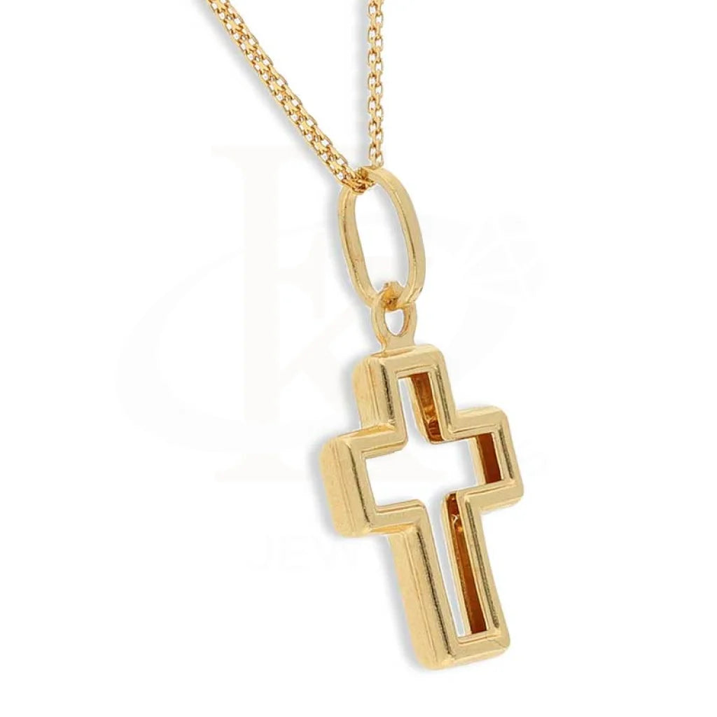 Gold Necklace (Chain With Cross Pendant) 18Kt - Fkjnkl18K2349 Necklaces