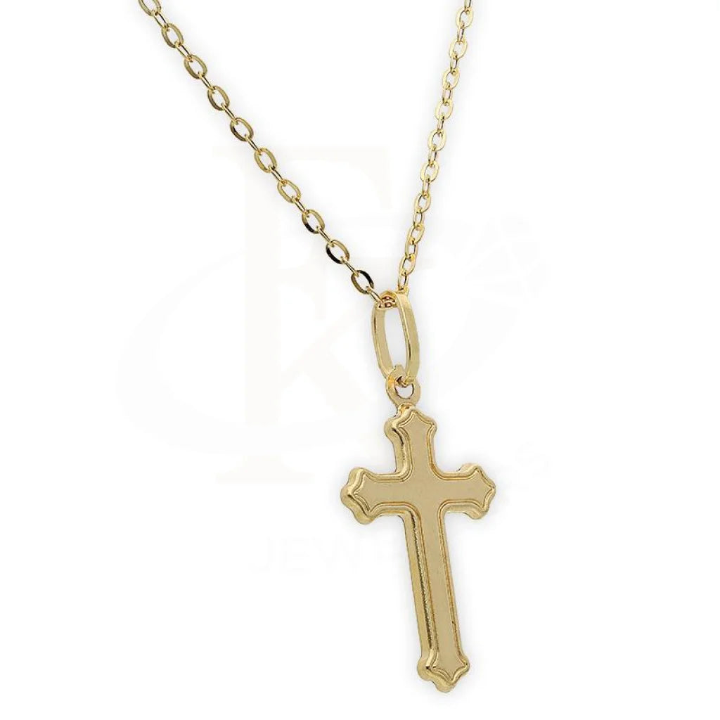 Gold Necklace (Chain With Cross Pendant) 18Kt - Fkjnkl18K2416 Necklaces