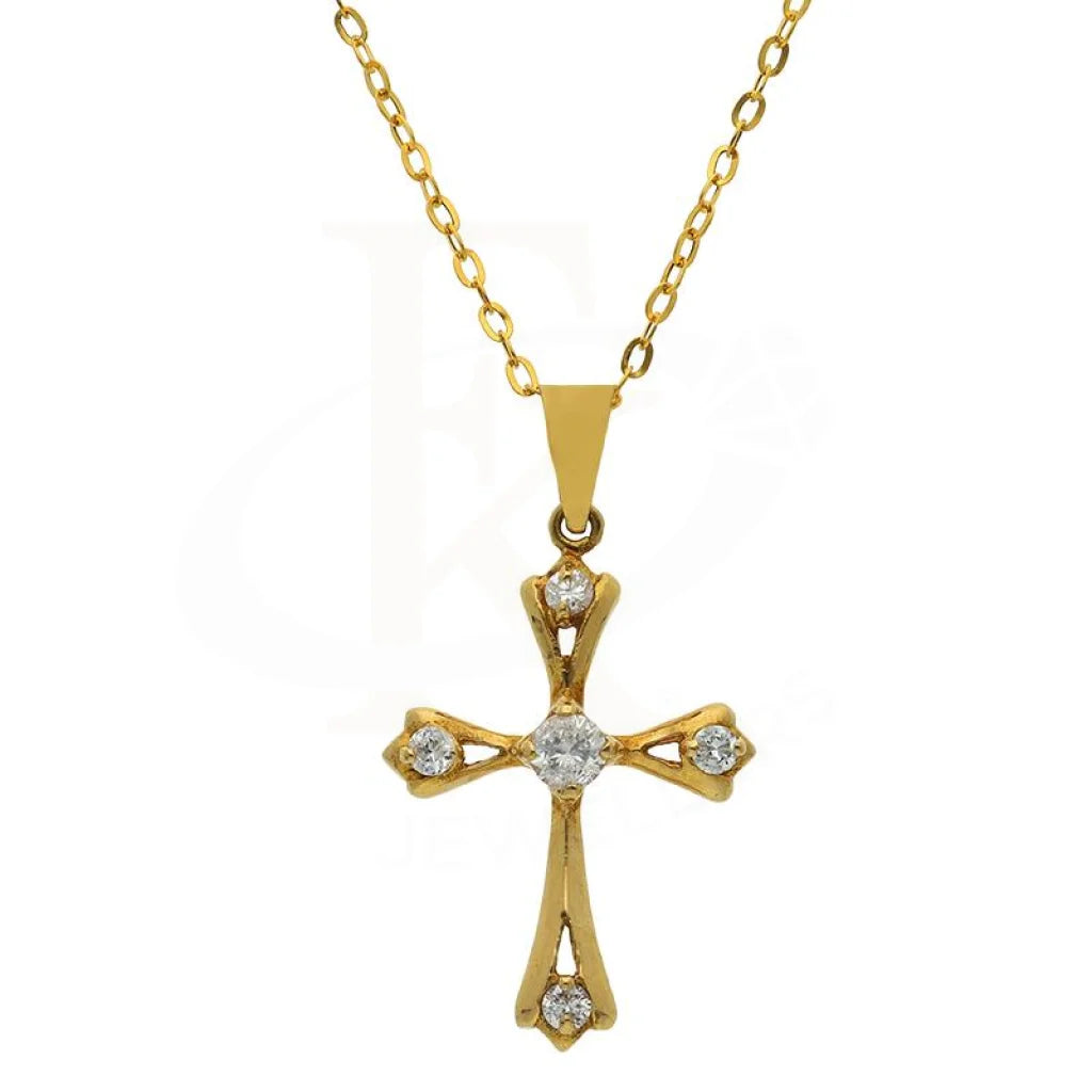 Gold Necklace (Chain With Cross Pendant) 18Kt - Fkjnkl18K2511 Necklaces