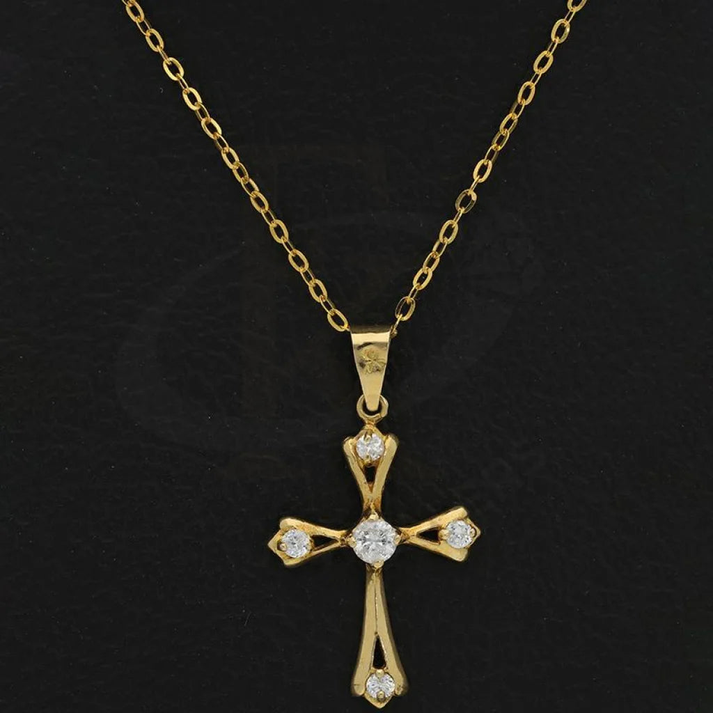 Gold Necklace (Chain With Cross Pendant) 18Kt - Fkjnkl18K2511 Necklaces