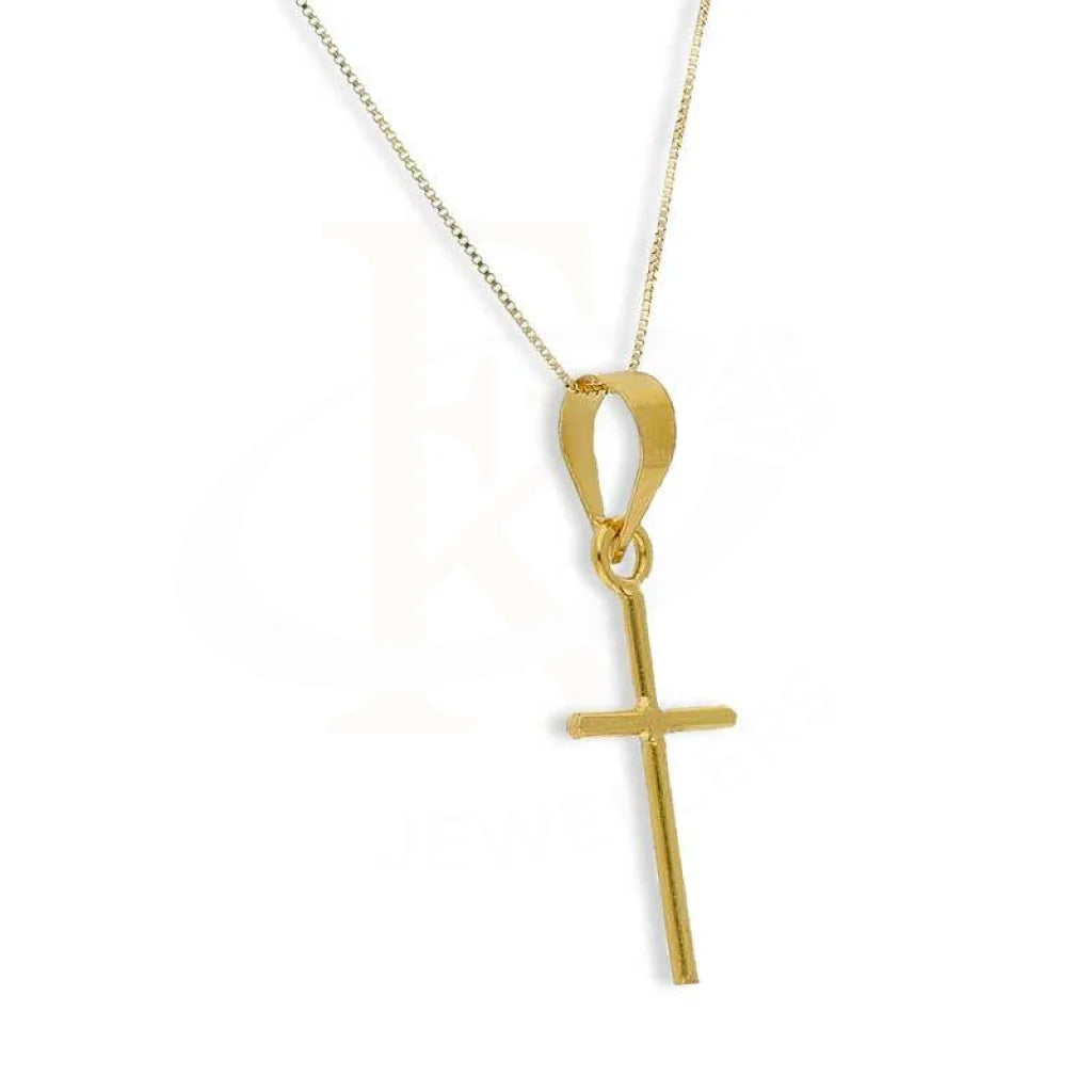 Gold Necklace (Chain With Cross Pendant) 18Kt - Fkjnkl18K3120 Necklaces