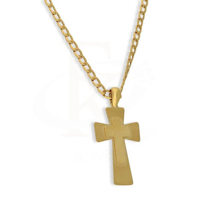 Gold Necklace (Chain With Cross Pendant) 18Kt - Fkjnkl18K3140 Necklaces