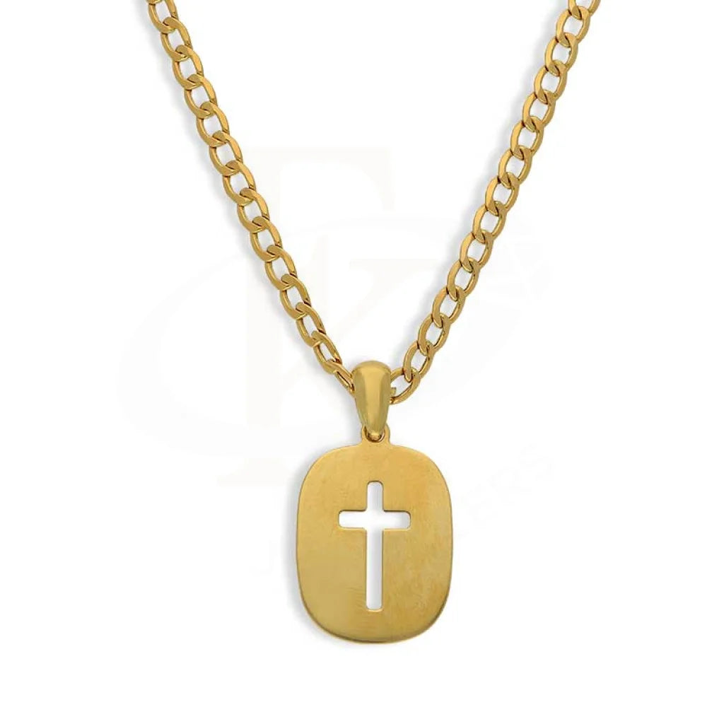 Gold Necklace (Chain With Cross Pendant) 18Kt - Fkjnkl18K3143 Necklaces