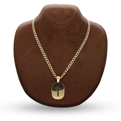 Gold Necklace (Chain With Cross Pendant) 18Kt - Fkjnkl18K3143 Necklaces