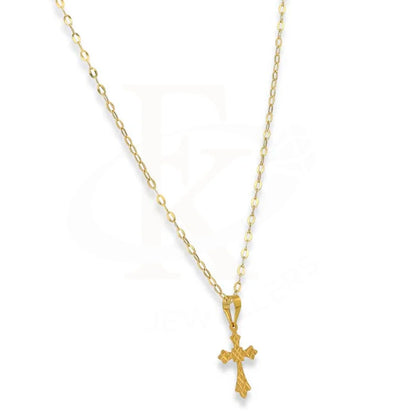 Gold Necklace (Chain With Cross Pendant) 18Kt - Fkjnkl18K3158 Necklaces