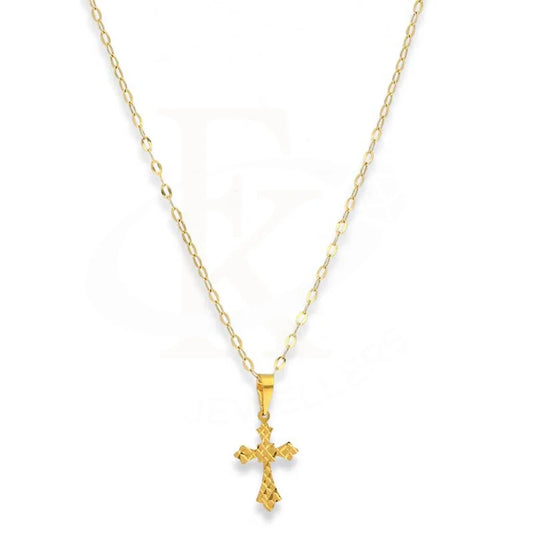 Gold Necklace (Chain With Cross Pendant) 18Kt - Fkjnkl18K3158 Necklaces