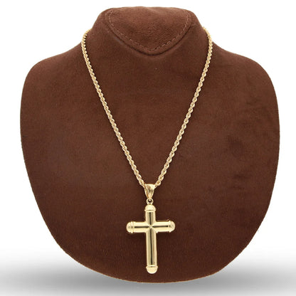 Gold Necklace (Chain With Cross Pendant) 18Kt - Fkjnkl18K5459 Necklaces