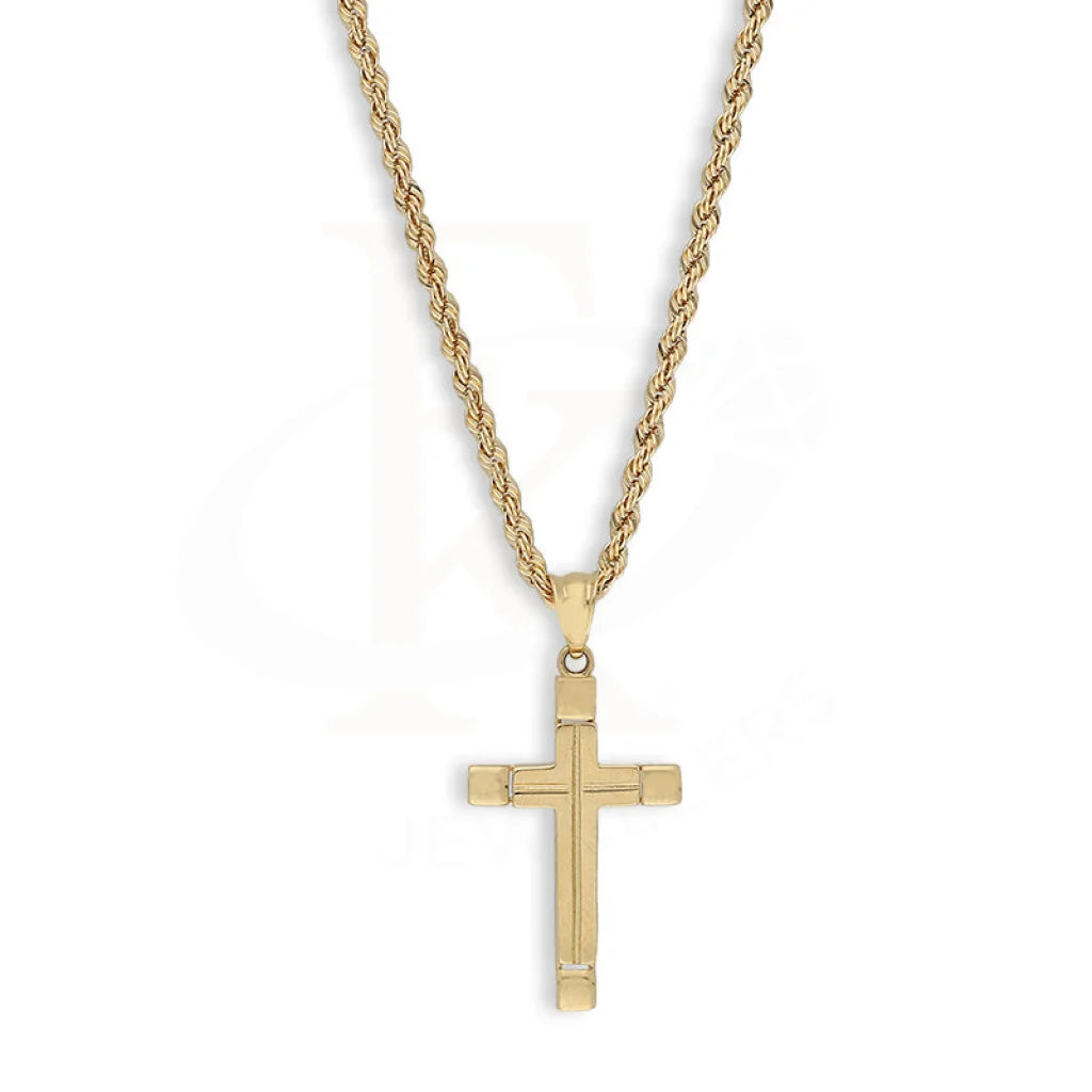 Gold Necklace (Chain With Cross Pendant) 18Kt - Fkjnkl18K5472 Necklaces