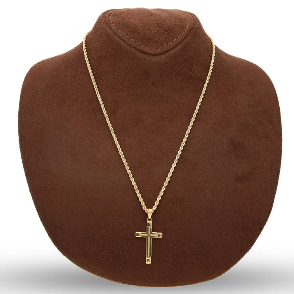 Gold Necklace (Chain With Cross Pendant) 18Kt - Fkjnkl18K5472 Necklaces