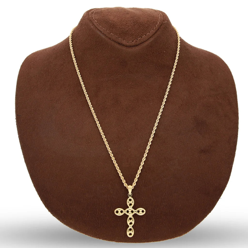 Gold Necklace (Chain With Cross Pendant) 18Kt - Fkjnkl18K5473 Necklaces