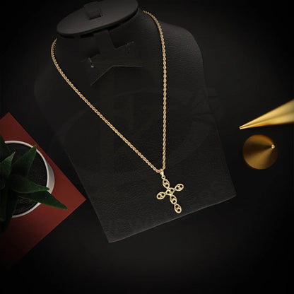 Gold Necklace (Chain With Cross Pendant) 18Kt - Fkjnkl18K5473 Necklaces