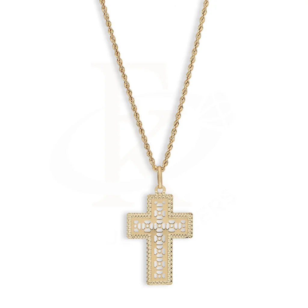 Gold Necklace (Chain With Cross Pendant) 18Kt - Fkjnkl18K5474 Necklaces