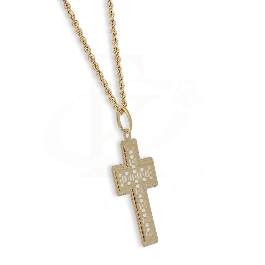 Gold Necklace (Chain With Cross Pendant) 18Kt - Fkjnkl18K5474 Necklaces