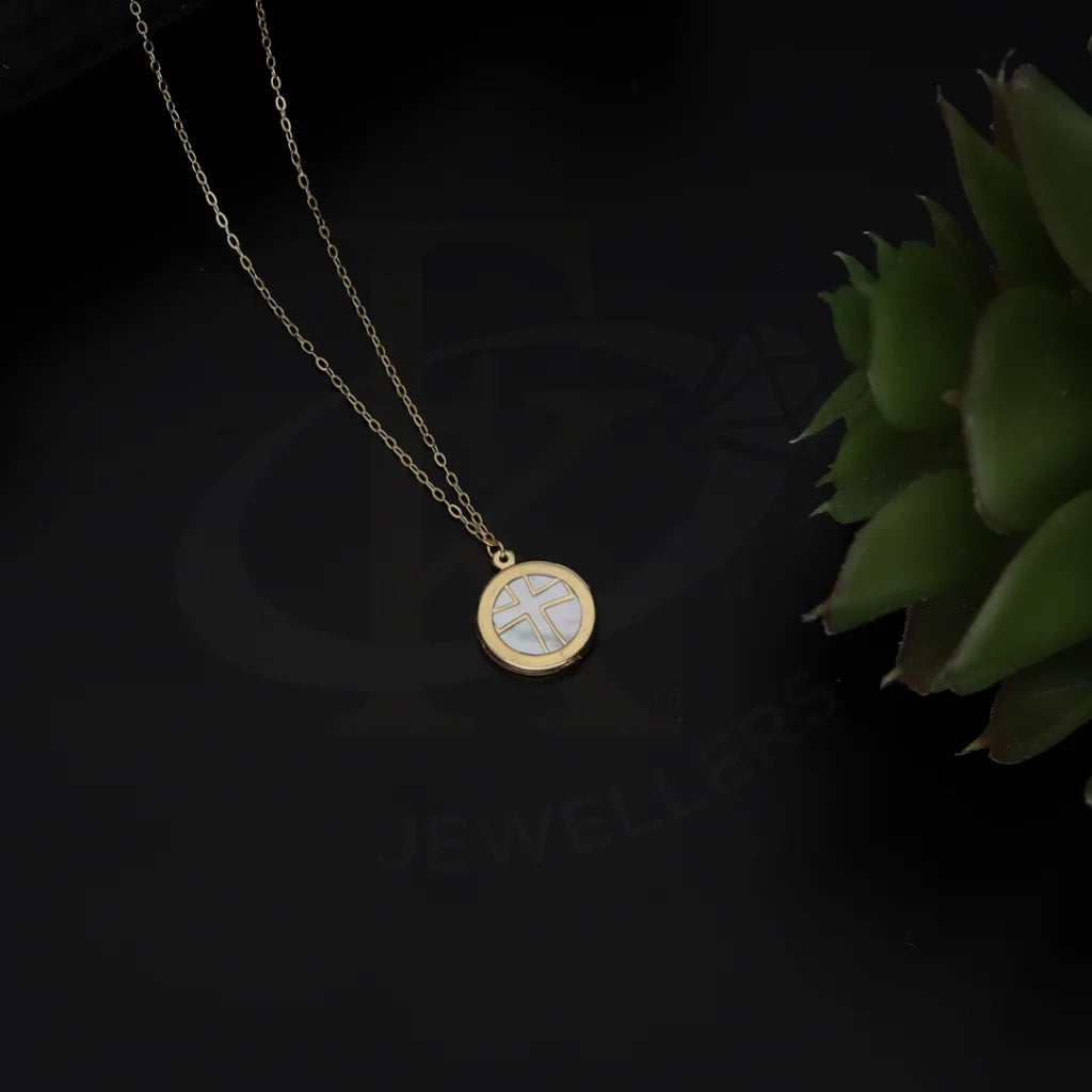 Gold Necklace (Chain With Cross Pendant) 18Kt - Fkjnkl18K7783 Necklaces