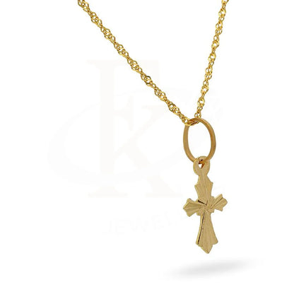 Gold Necklace (Chain With Cross Pendant) 22Kt - Fkjnkl22K2177 Necklaces