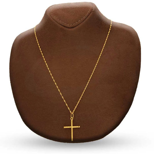 Gold Necklace (Chain With Cross Pendant) 22Kt - Fkjnkl22K2795 Necklaces