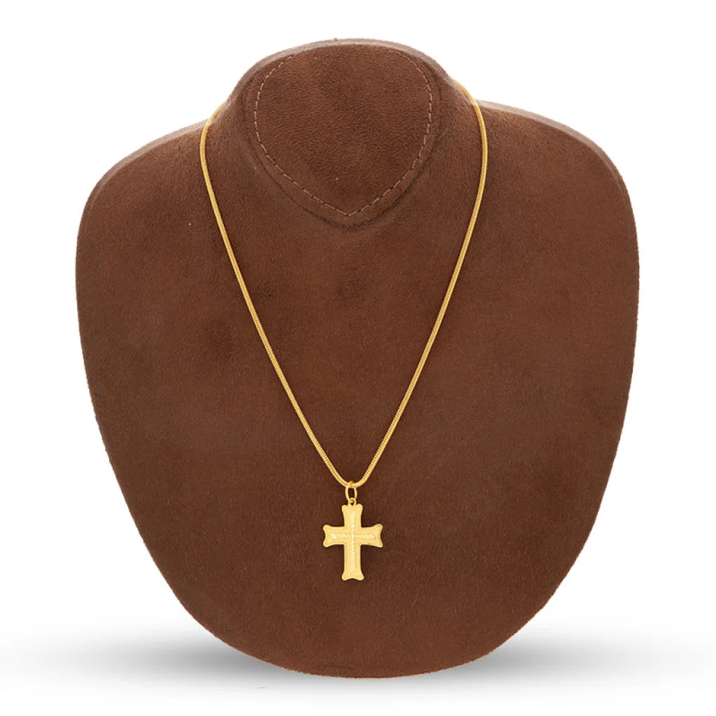 Gold Necklace (Chain With Cross Pendant) 22Kt - Fkjnkl22K3161 Necklaces