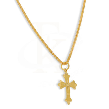 Gold Necklace (Chain With Cross Pendant) 22Kt - Fkjnkl22K3162 Necklaces