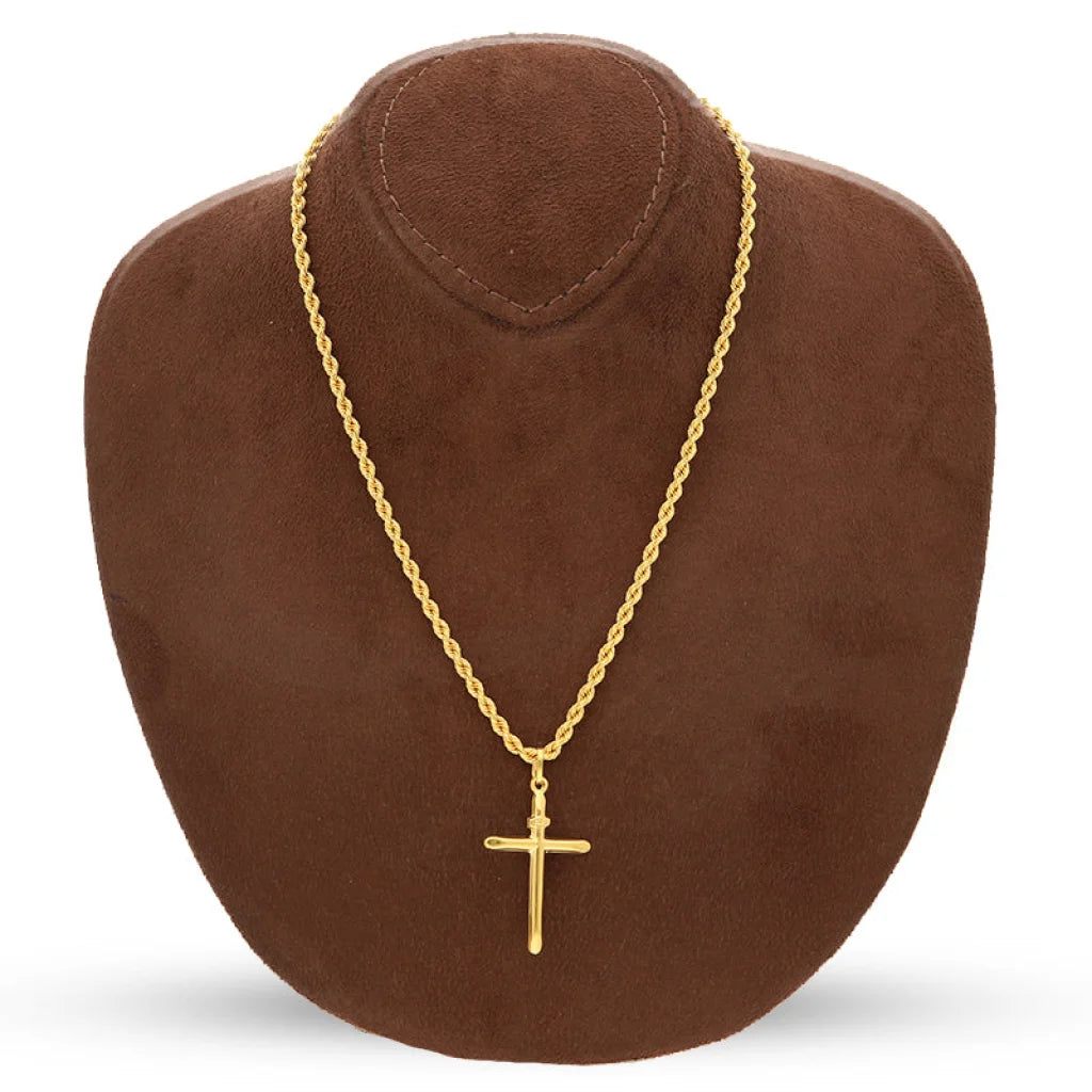 Gold Necklace (Chain With Cross Pendant) 22Kt - Fkjnkl22K3169 Necklaces