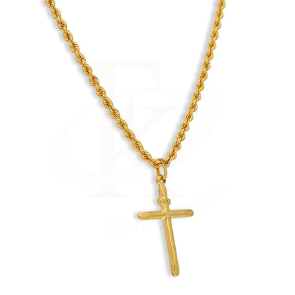 Gold Necklace (Chain With Cross Pendant) 22Kt - Fkjnkl22K3169 Necklaces