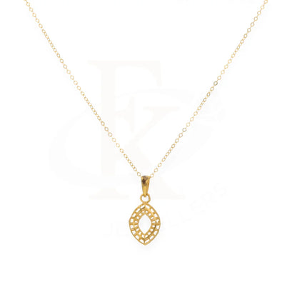 Gold Necklace (Chain With Crown Adoned Hollow Pendant) 21Kt - Fkjnkl21Km7950 Necklaces