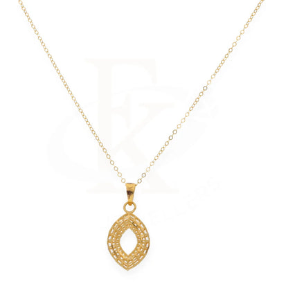 Gold Necklace (Chain With Crown Adoned Hollow Pendant) 21Kt - Fkjnkl21Km7951 Necklaces