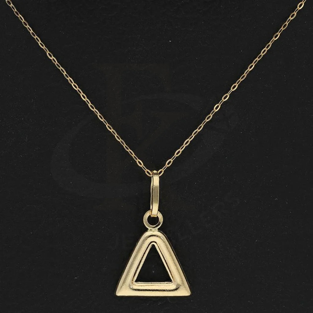 Gold Necklace (Chain With Cubic Triangle Shaped Pendant) 18Kt - Fkjnkl18K2256 Necklaces