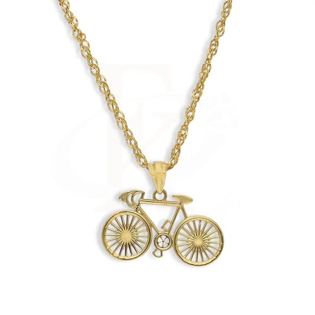 Gold Necklace (Chain With Cycle Pendant) 18Kt - Fkjnkl18K3088 Necklaces