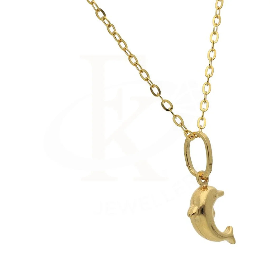 Gold Necklace (Chain With Dolphin Pendant) 18Kt - Fkjnkl18K2520 Necklaces