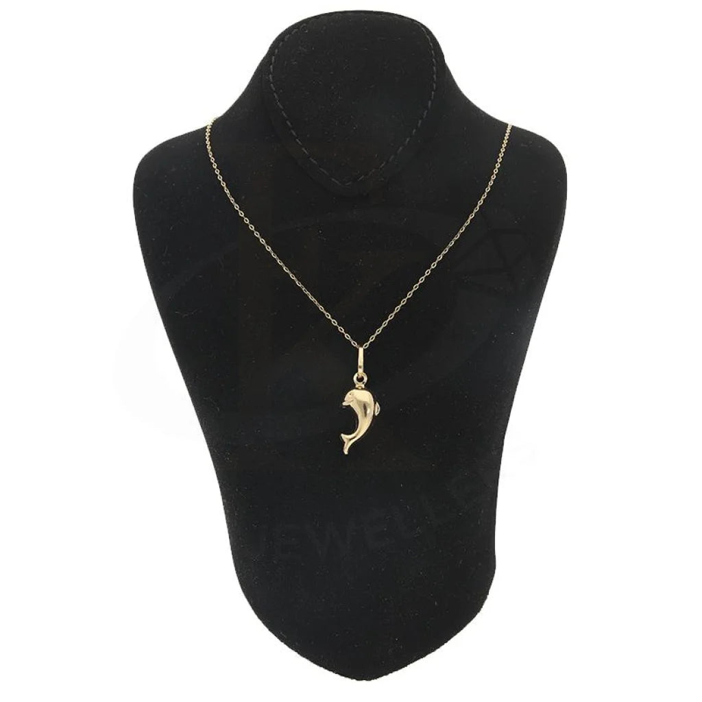 Gold Necklace (Chain With Dolphin Shaped Pendant) 18Kt - Fkjnkl18K2253 Necklaces