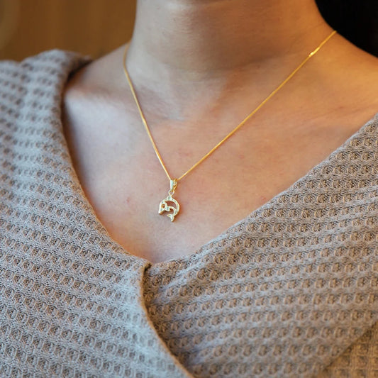 Gold Necklace (Chain With Dolphin Shaped Pendant) 21Kt - Fkjnkl21Km8534 Necklaces