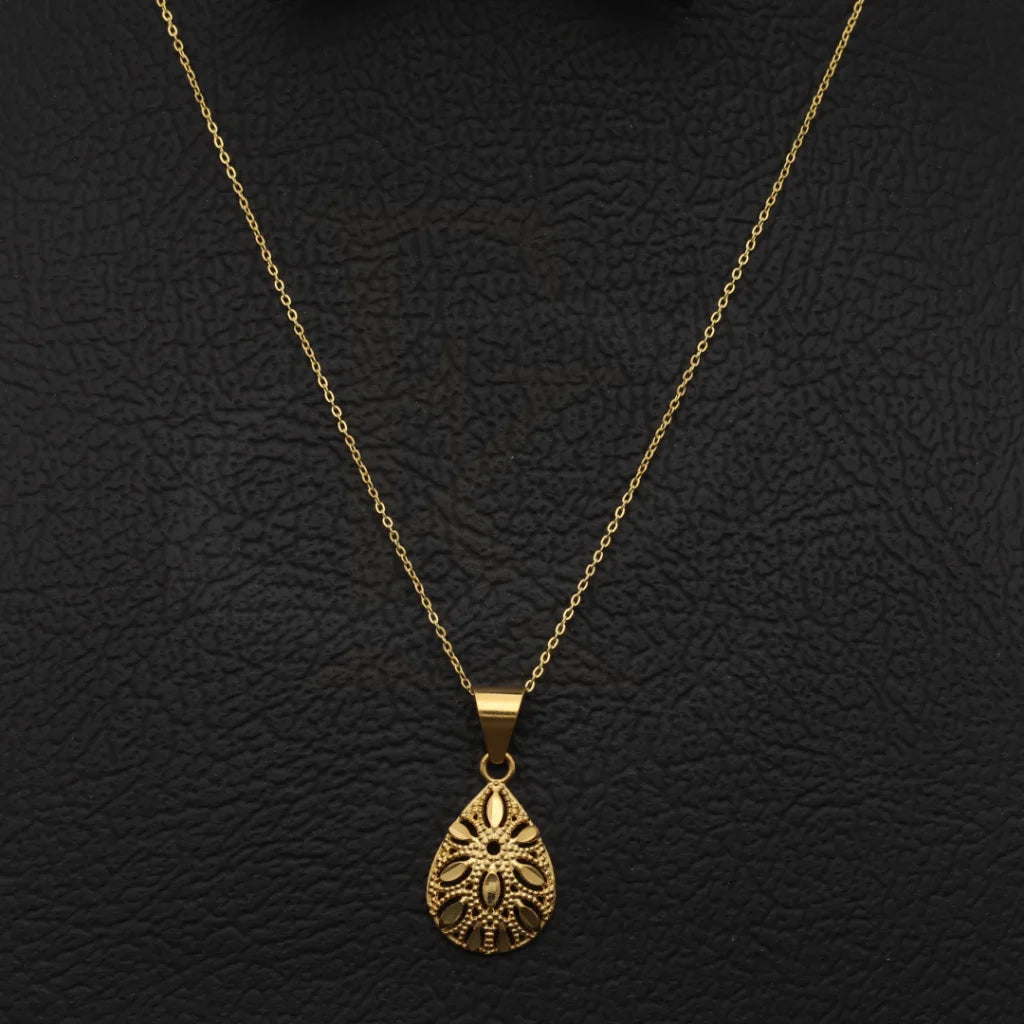 Gold Necklace (Chain With Drop Pendant) 21Kt - Fkjnkl21Km8216 Necklaces