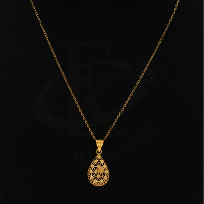 Gold Necklace (Chain With Drop Pendant) 21Kt - Fkjnkl21Km8397 Necklaces