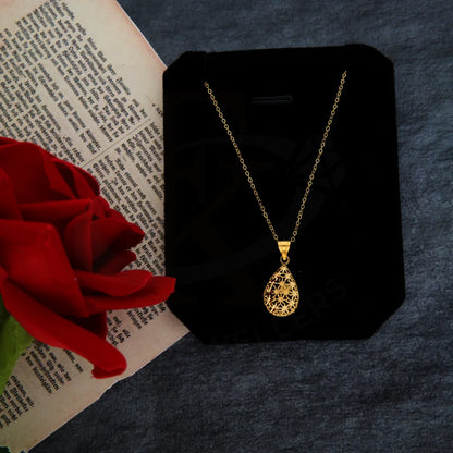 Gold Necklace (Chain With Drop Pendant) 21Kt - Fkjnkl21Km8397 Necklaces