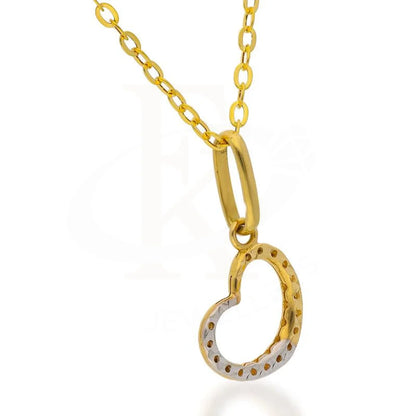 Gold Necklace (Chain With Dual Tone Heart Pendant) 18Kt - Fkjnkl18K2075 Necklaces