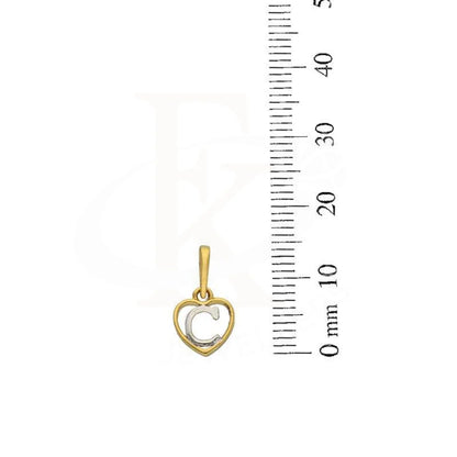 Gold Necklace (Chain With Dual Tone Heart Shaped Alphabet Pendant) 22Kt - Fkjnkl22K2736 Necklaces