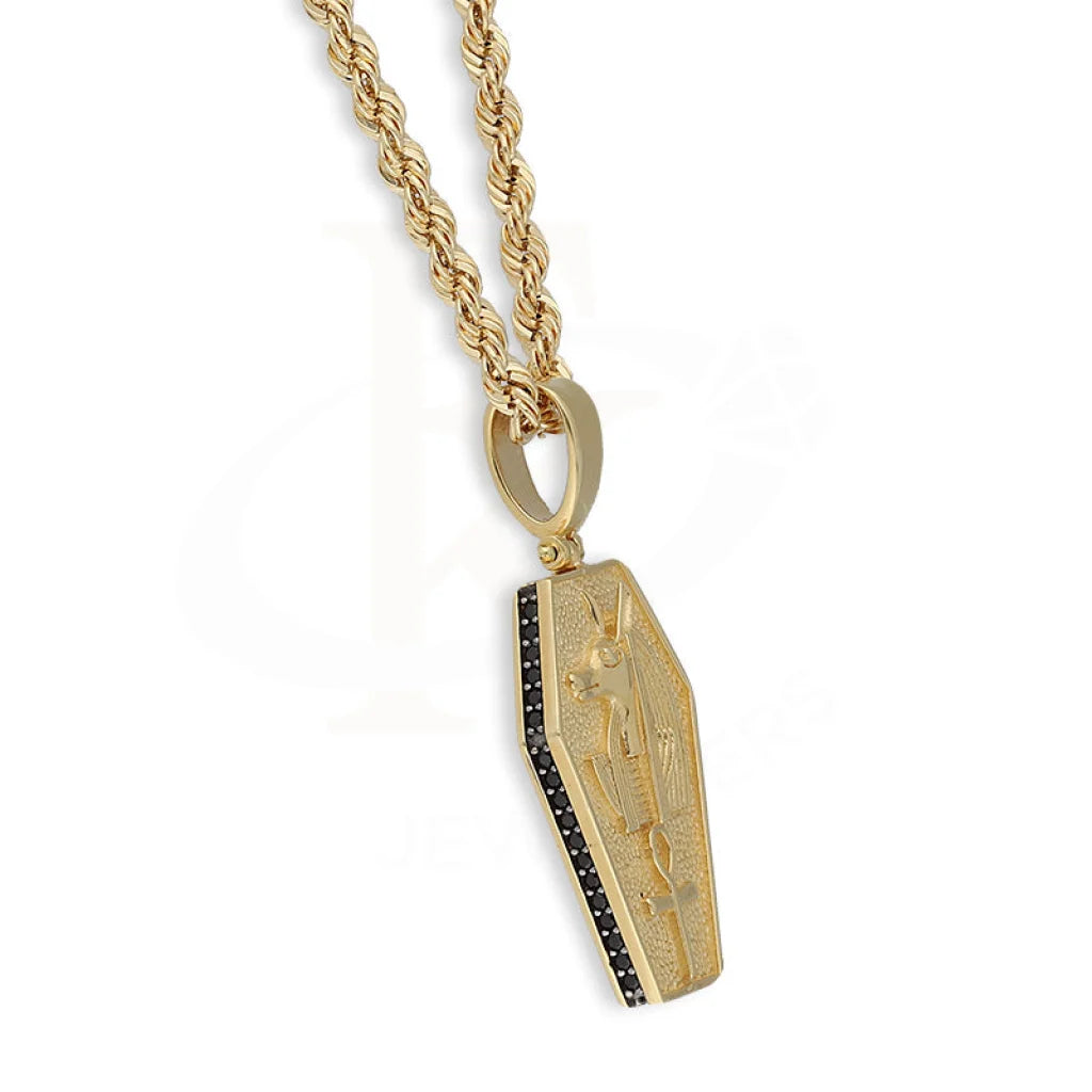 Gold Necklace (Chain With Egyptian Anubis & Ankh Pendant) 18Kt - Fkjnkl18K5461 Necklaces