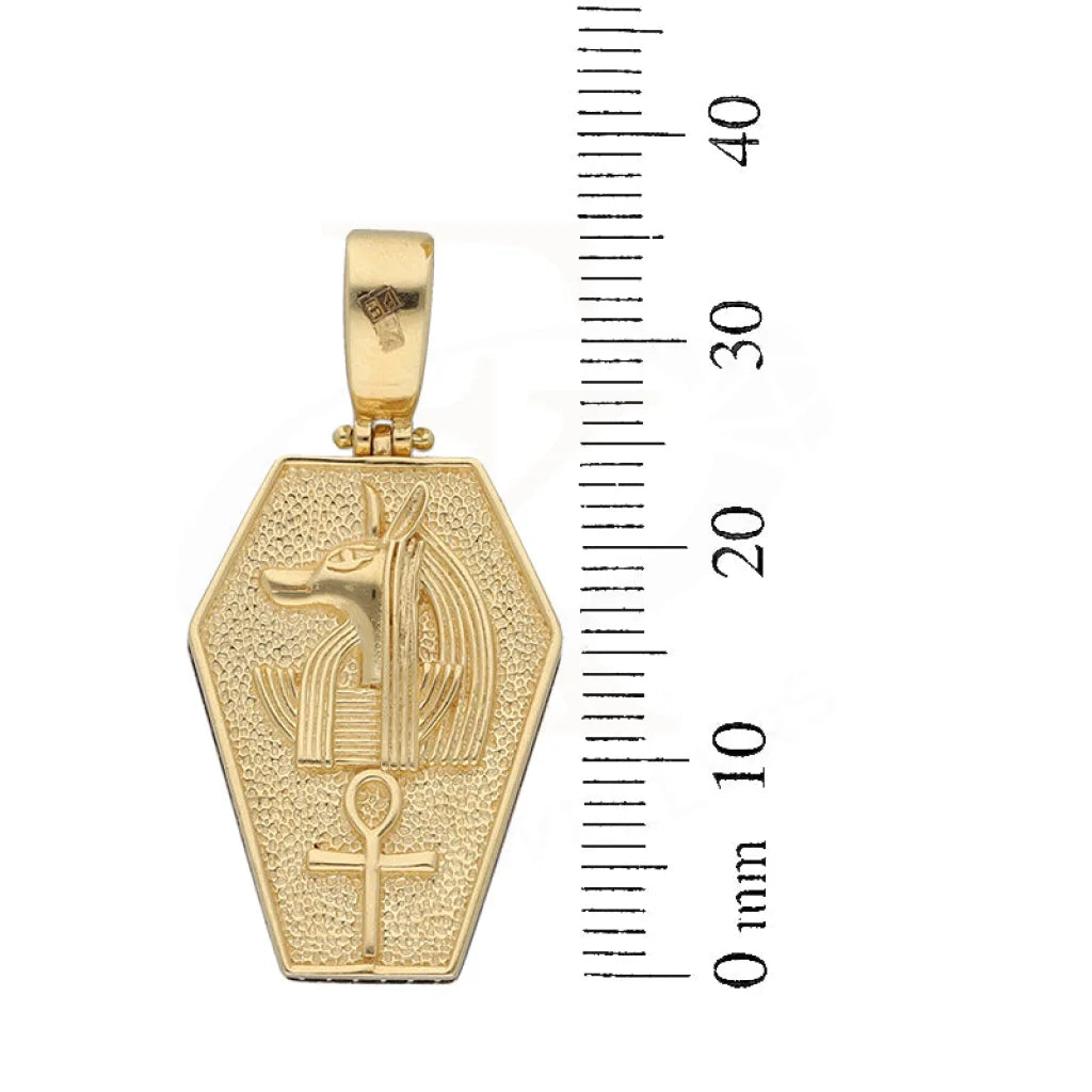 Gold Necklace (Chain With Egyptian Anubis & Ankh Pendant) 18Kt - Fkjnkl18K5461 Necklaces