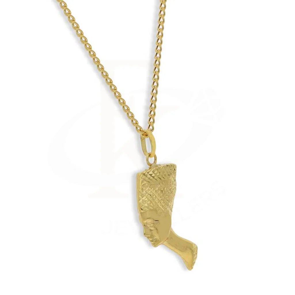 Gold Necklace (Chain With Nefertiti Pendant) 18Kt - Fkjnkl18K3081 Necklaces