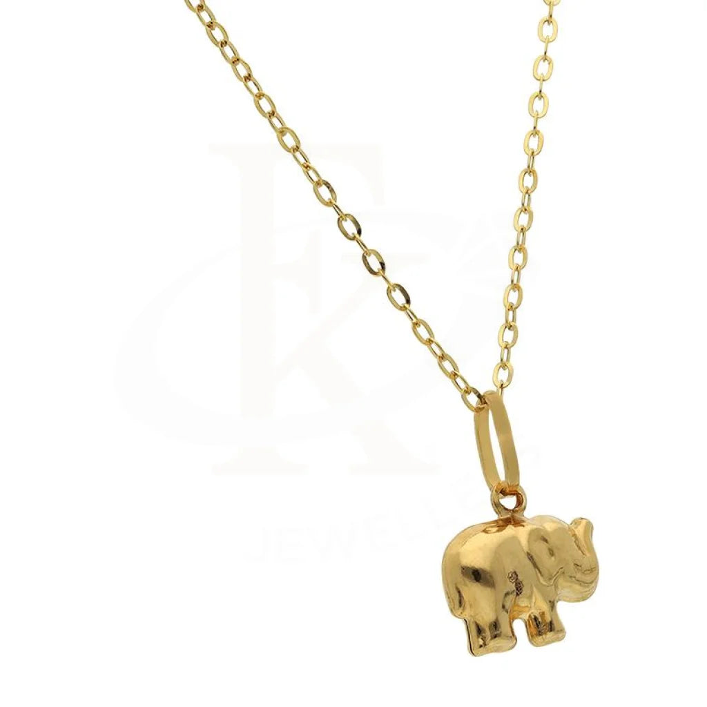 Gold Necklace (Chain With Elephant Pendant) 18Kt - Fkjnkl18K2517 Necklaces