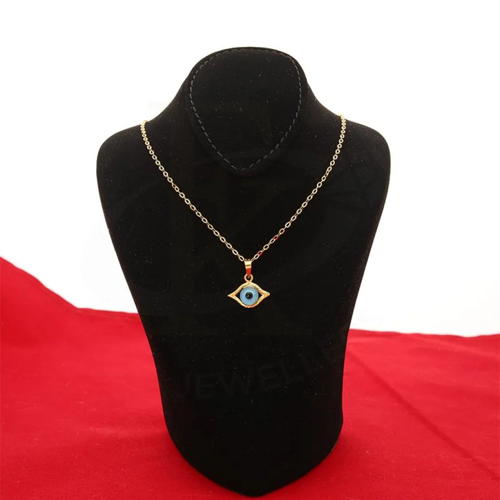 Gold Necklace (Chain With Evil Eye Pendant) 18Kt - Fkjnkl18K2345 Necklaces