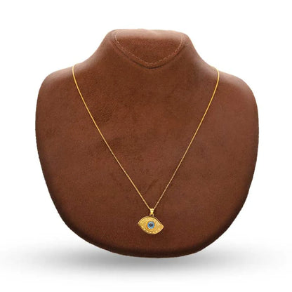 Gold Necklace (Chain With Evil Eye Pendant) 21Kt - Fkjnkl21K2438 Necklaces