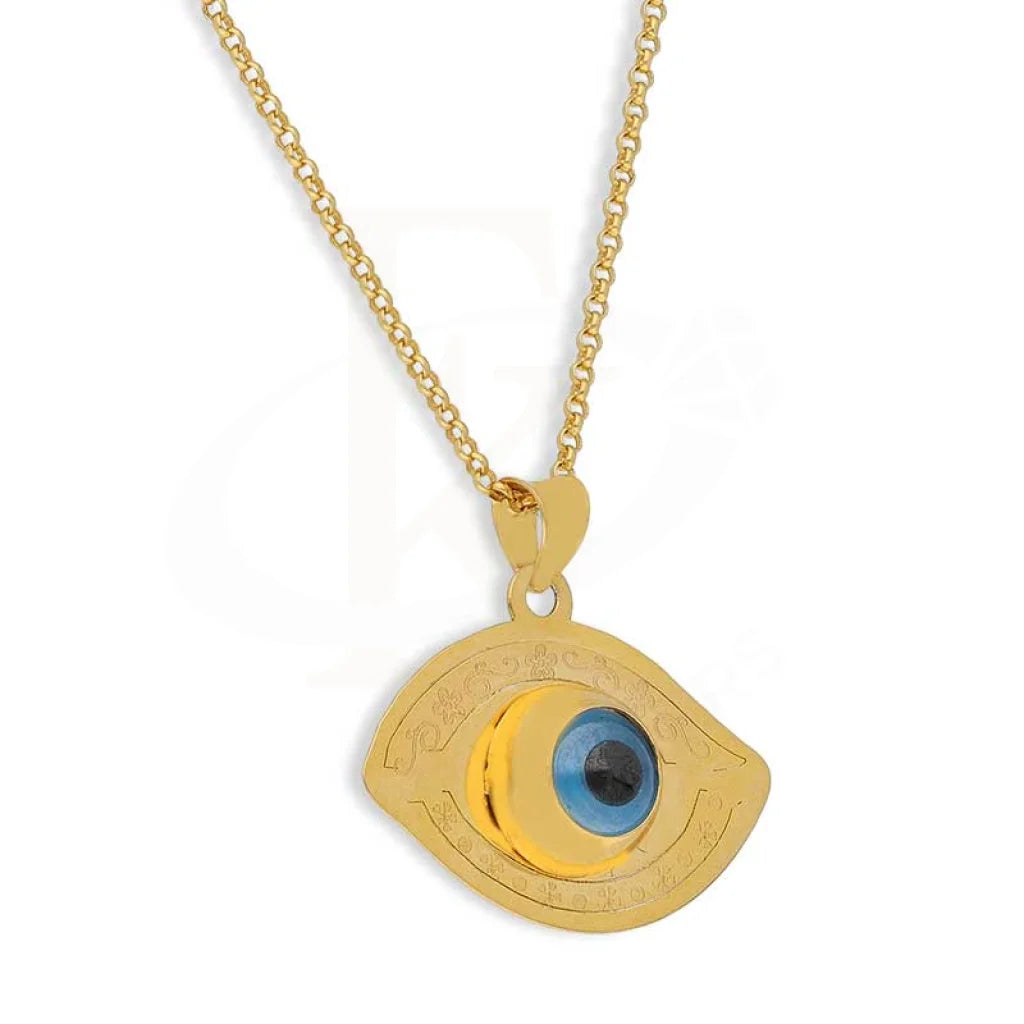 Gold Necklace (Chain With Evil Eye Pendant) 21Kt - Fkjnkl21K2440 Necklaces