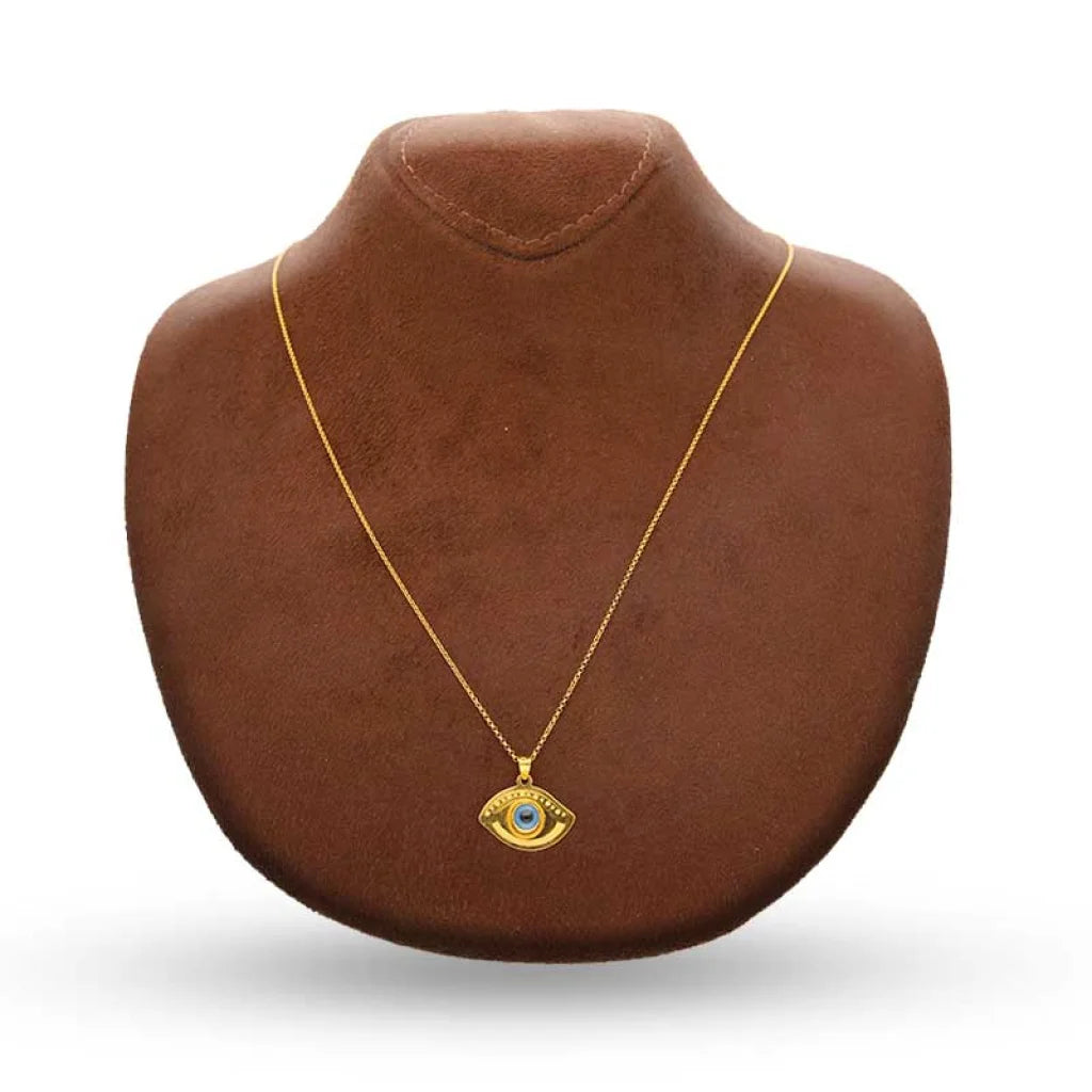 Gold Necklace (Chain With Evil Eye Pendant) 21Kt - Fkjnkl21K2441 Necklaces