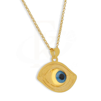 Gold Necklace (Chain With Evil Eye Pendant) 21Kt - Fkjnkl21K2441 Necklaces