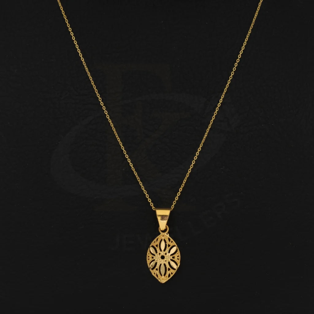 Gold Necklace (Chain With Eye Shaped Pendant) 21Kt - Fkjnkl21Km8217 Necklaces