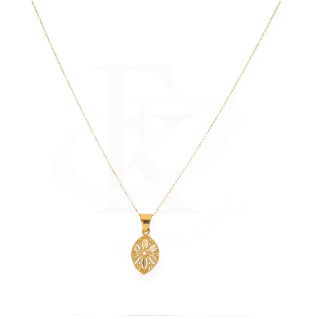 Gold Necklace (Chain With Eye Shaped Pendant) 21Kt - Fkjnkl21Km8217 Necklaces